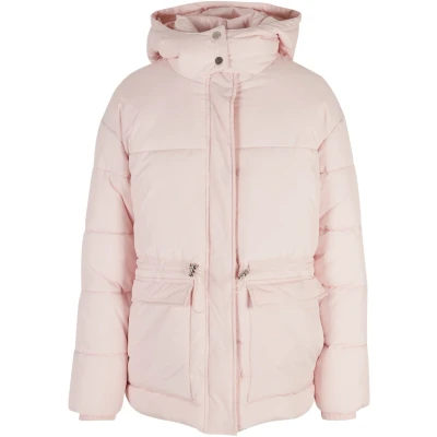 Image of Urban Classics Damen Waisted Puffer Winter jacket, Women&#039;s, Size: 3XL, Pink