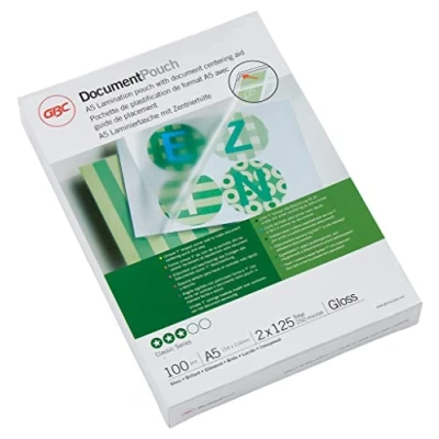 Image of GBC Laminating Pouches Premium Quality 250 micron A5 (Pack of 100)