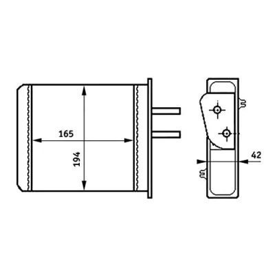 Image of Heat Exchanger, interior heating MAHLE ORIGINAL AH 159 000S