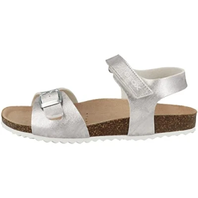 Image of Geox Adriel GIRL Sandals for kids, Size: 2.5, Silver High quality imitation leather