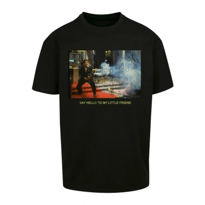 Image of Upscale by Mister TEE Scarface Little Friend Oversize Print Tshirt, Men&#039;s, Size: Small, Black