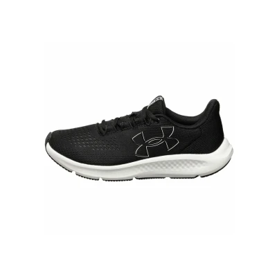 Image of Under Armour Charged Pursuit Neutral running shoes, Women&#039;s, Size: 3, Black white Textile/synthetics