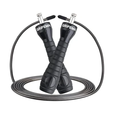 Image of GRIFEMA GA5005 Skipping Rope For Adults Kids Fitness, Speed Jumping Rope, Weighted Boxing Length Adjustable, Black