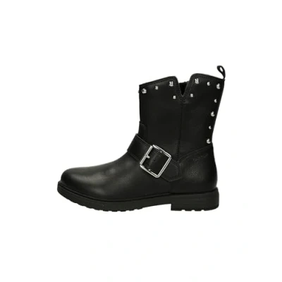 Image of Geox Eclair GIRL Cowboy/biker ankle boot for kids, Size: 8.5K, Black High quality imitation leather
