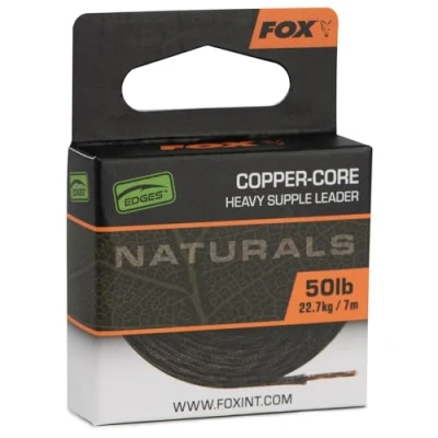 Image of Fox Edges Naturals Copper Core Leader 7m (50lb) Carp hooklink material