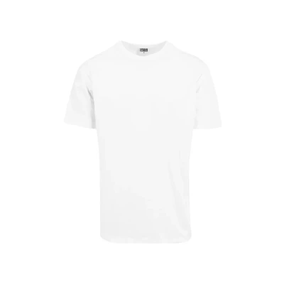 Image of URBAN CLASSICS Men&#039;s Oversized Tee Shirt, Long T Shirt with Round Neckline &amp; Dropped Shoulders, Basic Plain 100% Cotton Tall Tee, Sizes: S 5XL, White, Plus