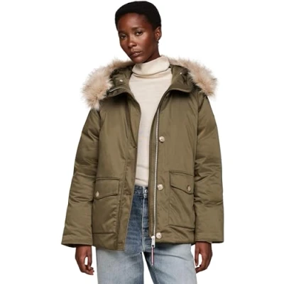 Image of Tommy Hilfiger Parka, Women&#039;s, Size: XL, Army green