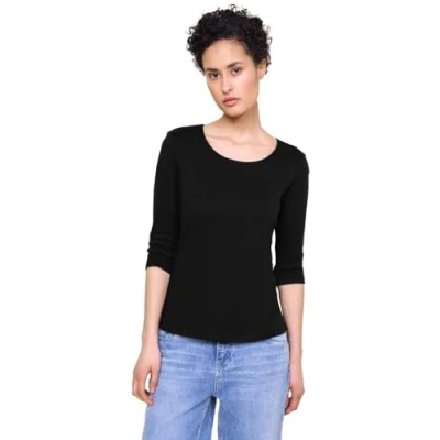 Image of Street One Women&#039;s Style Pania T Shirt, Black New, 12