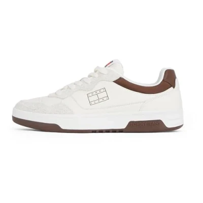 Image of Tommy Jeans Cupsole Trainers, Men&#039;s, Size: 11, Ivory Leather