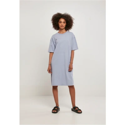 Image of Urban Classics SLIT TEE Jersey dress, Women&#039;s, Size: XS, Viola/blue