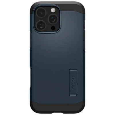 Image of Spigen Tough Armor T MagFit Plastic Back Cover Blue Apple iPhone 16 Pro Max