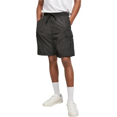 Image of Urban Classics Nylon Cargo Shorts Shorts, Men&#039;s, Size: Large, Black