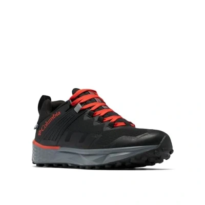 Image of Columbia Men&#039;s Facet 75 Outdry Waterproof Low Rise Trekking and Hiking Shoes, Black Fiery Red 2024, 11 UK