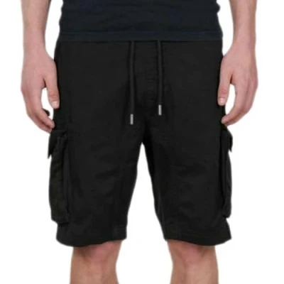 Image of ALPHA INDUSTRIES Cotton Twill Jogger Men&#039;s Shorts, Black, M