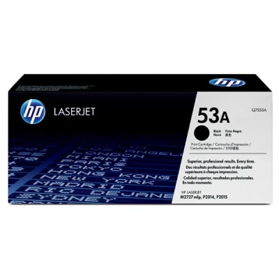Image of HP Q7553A 53A Original LaserJet Toner Cartridge, Black, Single Pack