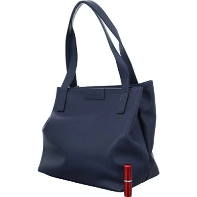 Image of Tom Tailor Women&#039;s Miri Zip Shopper, One Size, Blue, 17.5x28x36 cm (B x H T)
