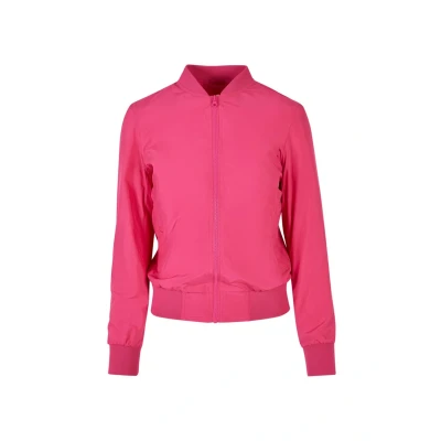Image of Urban Classics Bomber Jacket, Women&#039;s, Size: 4XL, Hibiskus pink