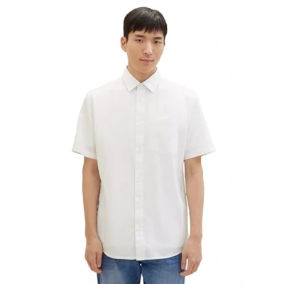 Image of TOM TAILOR Men&#039;s Shirt, 35441 Navy Square Structure, M