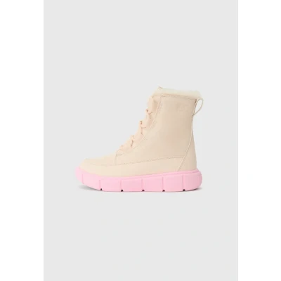Image of Sorel Youth Explorer Unisex Winter boots for kids, Size: 1, Pearlescent/pink shoes