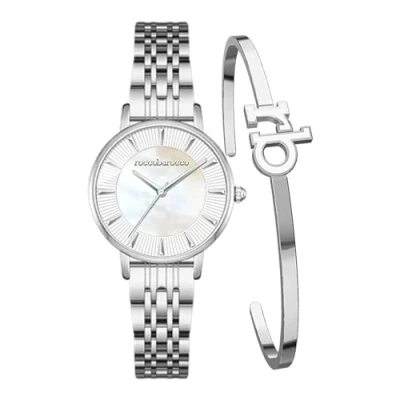 Image of Roccobarocco RB SLIM SET Watch, Women&#039;s, Size: One Size, Silver white