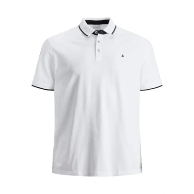 Image of Jack &amp; Jones Epaulos Polo shirt, Men&#039;s, Size: 6XL, White