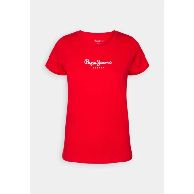 Image of Pepe Jeans NEW Virginia Print Tshirt, Women&#039;s, Size: XXS, Red