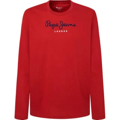 Image of Pepe Jeans EGGO Long sleeved top, Men&#039;s, Size: Medium, Ruby red