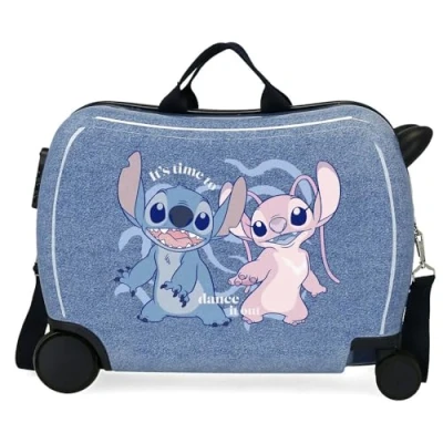 Image of Disney Stich Dance it Out Children&#039;s Suitcase Blue 50x38x20cm Hard ABS Combination Lock Side 34L 1.8 kg 2 Wheels Hand Luggage, Blue, One Size, Suitcase,
