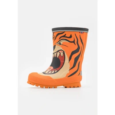 Image of Viking Jolly Unisex Wellies orange/multicoloured for kids, Size: 9K, Orange/multi coloured Synthetics