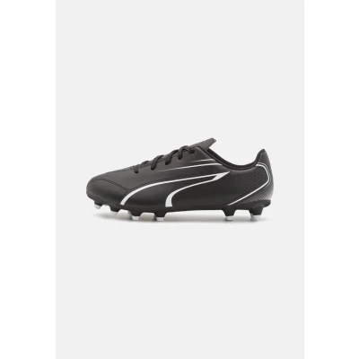 Image of Puma Vitoria FG/AG Unisex Moulded stud football boots for kids, Size: 10K, Black/white High quality imitation leather