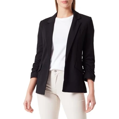 Image of ONLY Onlcarolina Diana 3/4 Blazer, Women&#039;s, Size: 12, Black