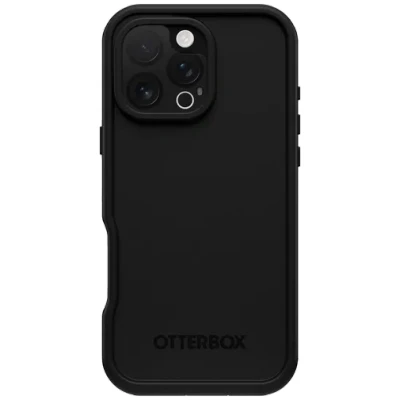 Image of OtterBox Frē Series MagSafe Case for iPhone 16, Waterproof (IP68), Shockproof, Dirtproof, Protective with built in Screen Protector, x5 Tested to Military Standard, Black