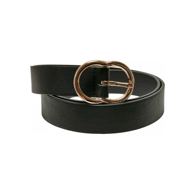Image of Urban Classics Small RING Buckle Belt, Size: Large, Black gold