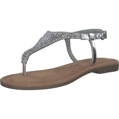 Image of Tamaris Tbar sandals, Women&#039;s, Size: 3.5, Silver glam shoes