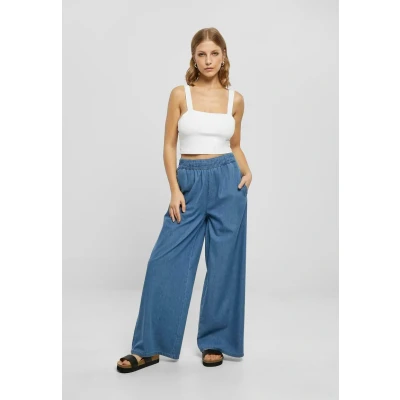 Image of Urban Classics WIDE LEG Relaxed fit jeans, Women&#039;s, Size: XS, Skyblue washed