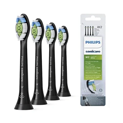 Image of Philips Brush heads set 4 pcs black w2 optimal HX606411