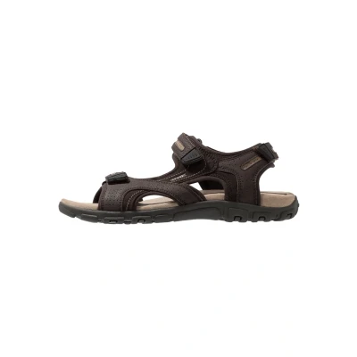 Image of Geox Strada Walking sandals, Men&#039;s, Size: 8, Brown/sand Leather and textile