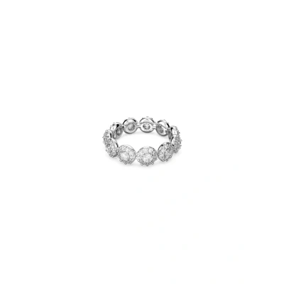 Image of Swarovski UNA RING Round CUT PAVÉ Ring, Women&#039;s, Size: K, White