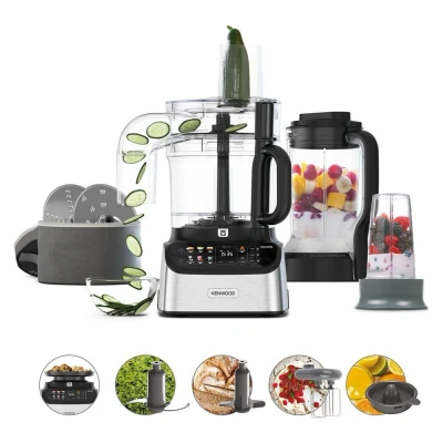 Image of KENWOOD Multipro One Touch FDM73.850SS Food Processor Black &amp; Stainless Steel, Steel