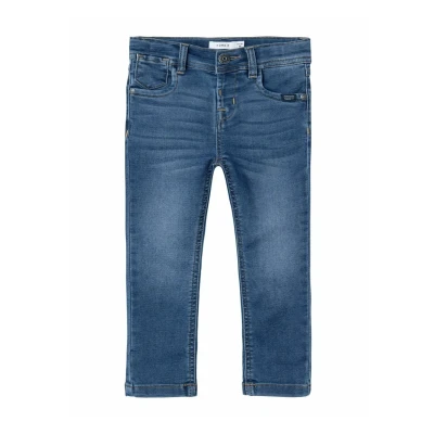 Image of Name it Straight leg jeans for kids, Size: 7y, Dark blue denim