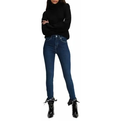 Image of Karl Lagerfeld Jeans Skinny Fit, Women&#039;s, Size: 24x32, Washed dark blue