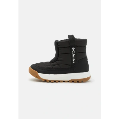 Image of Columbia Youth MID Unisex Winter boots for kids, Size: 13K, Black/sea salt Imitation leather/ textile