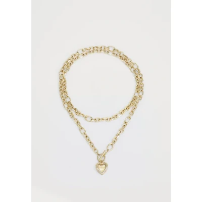 Image of Guess Women&#039;s Heart Necklace Gold Tone JUBN04598JWYGT U