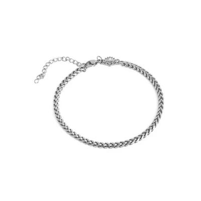 Image of Akitsune Franco Bracelet silvercoloured, Size: 7,09&#039;&#039;, Silver coloured