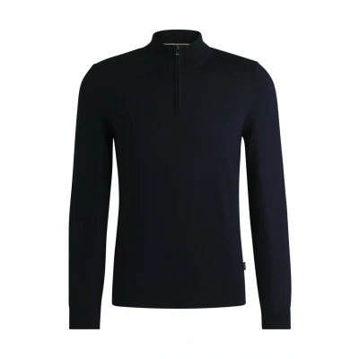 Image of BOSS Ebenji Jumper, Men&#039;s, Size: Large, Dark blue four
