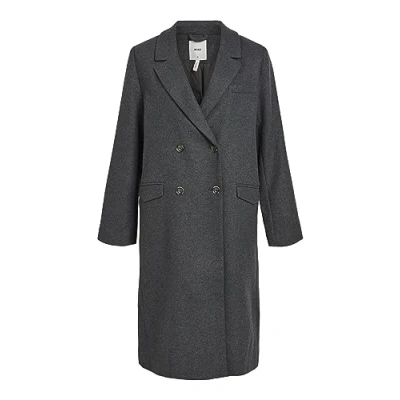 Image of Object Women&#039;s Objblaza L/S Coat Noos Long, Dark Grey Blend, 8