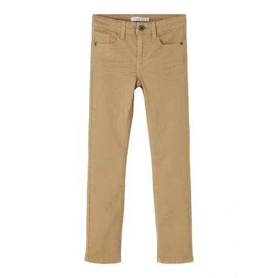 Image of Name it Nkmtheo Xslim TWI 1111TP Straight leg jeans for kids, Size: 11y, Kelp