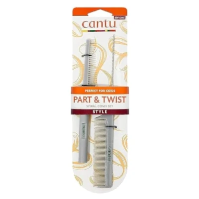 Image of Cantu Spiral Style Part and Twist Comb 2Ct Pack