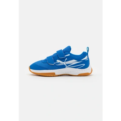 Image of Puma Varion II JR Unisex Handball shoes for kids, Size: 3, Team royal/white gum Synthetics/textile