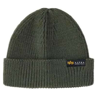Image of ALPHA INDUSTRIES Dockers Beanie Classic Unisex Hat, Dark Olive, One Size